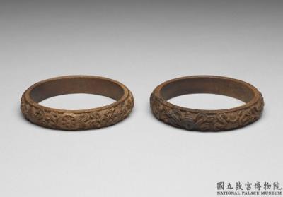 图片[3]-Agarwood bracelet carved with Eight Treasures decoration, Qing dynasty (1644-1911)-China Archive